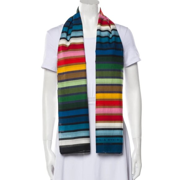 Sonia Rykiel Rainbow Striped Scarf/Shawl - Picture 1 of 8